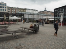 Torvehallerne interior markets in Copenhagen attached to great public space.